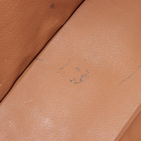 CELINE Macadam Canvas Hand Bag PVC Leather Brown Gold Auth ep14780