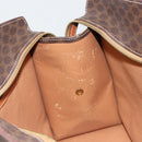 CELINE Macadam Canvas Hand Bag PVC Leather Brown Gold Auth ep14780-21