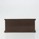 CELINE Macadam Canvas Hand Bag PVC Leather Brown Gold Auth ep14780-5