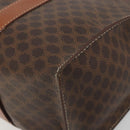 CELINE Macadam Canvas Draagtas PVC Leer Bruin Goud Auth ep14781-15