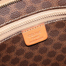 CELINE Macadam Canvas Draagtas PVC Leer Bruin Goud Auth ep14781-19