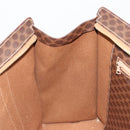 CELINE Macadam Canvas Draagtas PVC Leer Bruin Goud Auth ep14781-21