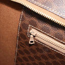 CELINE Macadam Canvas Draagtas PVC Leer Bruin Goud Auth ep14781-22