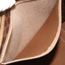 CELINE Macadam Canvas Draagtas PVC Leer Bruin Goud Auth ep14781-23