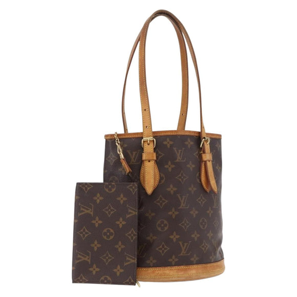 LOUIS VUITTON Monogram Bucket PM Shoulder Bag M42238 LV Auth ep14782