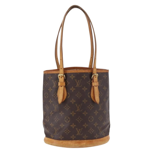 LOUIS VUITTON Monogram Bucket PM Shoulder Bag M42238 LV Auth ep14782