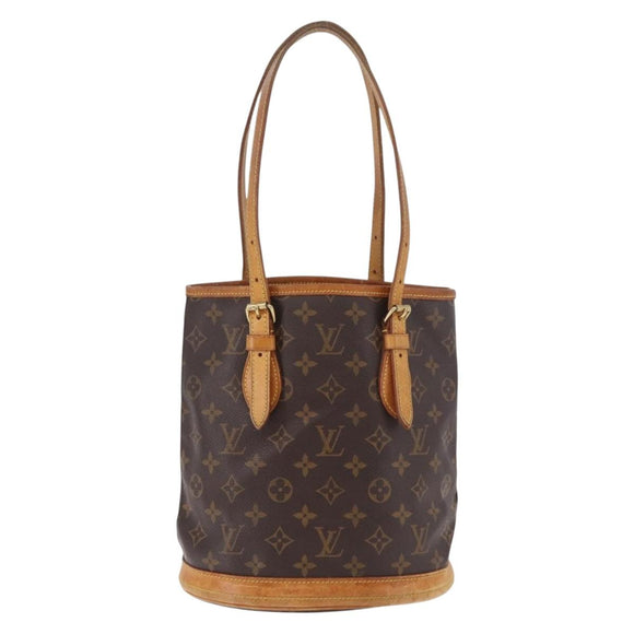 LOUIS VUITTON Monogram Bucket PM Shoulder Bag M42238 LV Auth ep14782