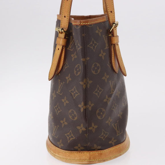 LOUIS VUITTON Monogram Bucket PM Shoulder Bag M42238 LV Auth ep14782