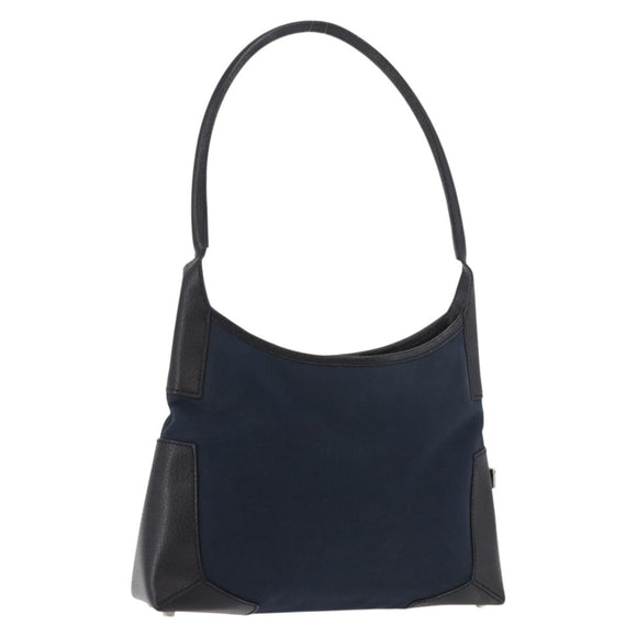Salvatore Ferragamo Shoulder Bag Canvas Navy Auth ep14784