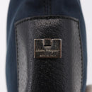 Salvatore Ferragamo Shoulder Bag Canvas Navy Auth ep14784-14