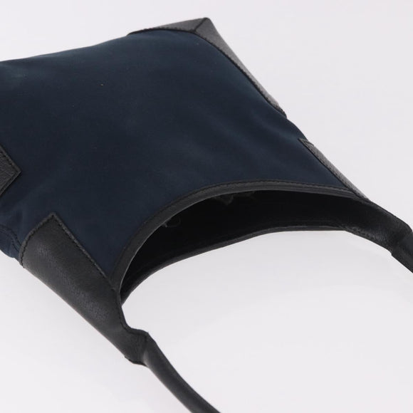 Salvatore Ferragamo Shoulder Bag Canvas Navy Auth ep14784