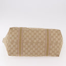 GUCCI GG Canvas Tote Bag Beige Gold 139260 Auth ep14785-10