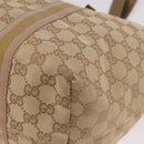 GUCCI GG Canvas Tote Bag Beige Gold 139260 Auth ep14785-12