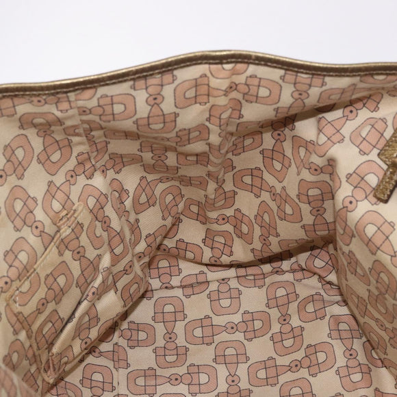 GUCCI GG Canvas Tote Bag Beige Gold 139260 Auth ep14785