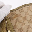 GUCCI GG Canvas Tote Bag Beige Gold 139260 Auth ep14785-23