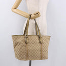GUCCI GG Canvas Tote Bag Beige Gold 139260 Auth ep14785-24