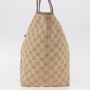 GUCCI GG Canvas Tote Bag Beige Gold 139260 Auth ep14785-4