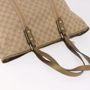 GUCCI GG Canvas Tote Bag Beige Gold 139260 Auth ep14785-7