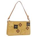 LOUIS VUITTON Vernis Lexington Accessory Pouch Flower Beige M92246 Auth ep14787-1