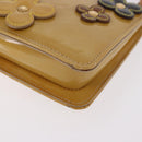 LOUIS VUITTON Vernis Lexington Accessory Pouch Flower Beige M92246 Auth ep14787-15
