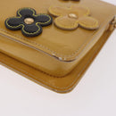 LOUIS VUITTON Vernis Lexington Accessory Pouch Flower Beige M92246 Auth ep14787-17
