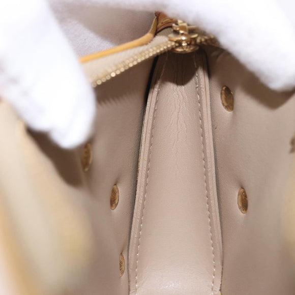 LOUIS VUITTON Vernis Lexington Accessory Pouch Flower Beige M92246 Auth ep14787