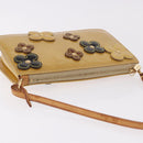 LOUIS VUITTON Vernis Lexington Accessory Pouch Flower Beige M92246 Auth ep14787-6