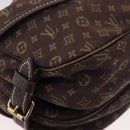 LOUIS VUITTON Monogram Mini Lin Saumur PM Bag Brown M95227 LV Auth ep14788A-9