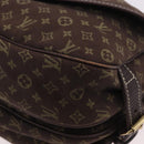 LOUIS VUITTON Monogram Mini Lin Saumur PM Bag Brown M95227 LV Auth ep14788A-14