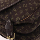 LOUIS VUITTON Monogram Mini Lin Saumur PM Bag Brown M95227 LV Auth ep14788A-15