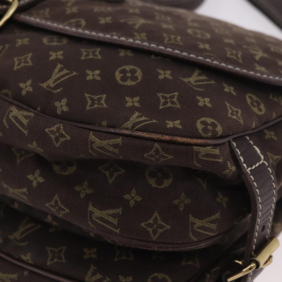 LOUIS VUITTON Monogram Mini Lin Saumur PM Bag Brown M95227 LV Auth ep14788A