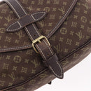 LOUIS VUITTON Monogram Mini Lin Saumur PM Bag Brown M95227 LV Auth ep14788A-18