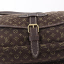 LOUIS VUITTON Monogram Mini Lin Saumur PM Bag Brown M95227 LV Auth ep14788A-20