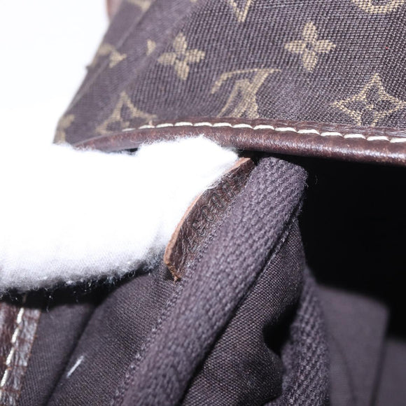 LOUIS VUITTON Monogram Mini Lin Saumur PM Bag Brown M95227 LV Auth ep14788A