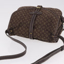 LOUIS VUITTON Monogram Mini Lin Saumur PM Bag Brown M95227 LV Auth ep14788A-6
