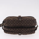 LOUIS VUITTON Monogram Mini Lin Saumur PM Bag Brown M95227 LV Auth ep14788A-5