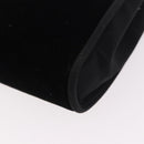 GUCCI Chain Shoulder Bag Velor Black Gold Auth ep14794-17