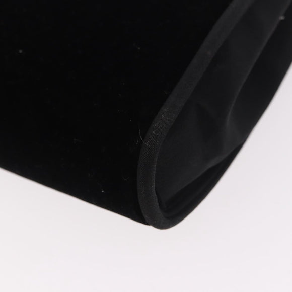 GUCCI Chain Shoulder Bag Velor Black Gold Auth ep14794