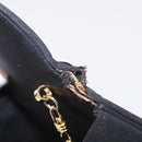 GUCCI Chain Shoulder Bag Velor Black Gold Auth ep14794-10