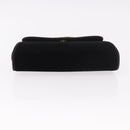 GUCCI Chain Shoulder Bag Velor Black Gold Auth ep14794-5