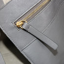 CELINE Horizontal Cabas Tote Bag Leather Gray Gold Auth ep14795-21