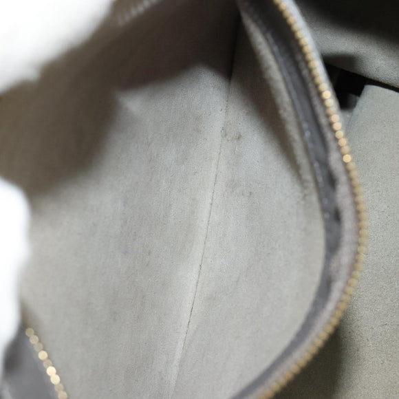 CELINE Horizontal Cabas Tote Bag Leather Gray Gold Auth ep14795