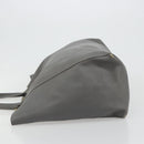 CELINE Horizontal Cabas Tote Bag Leather Gray Gold Auth ep14795-4