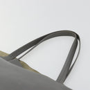 CELINE Horizontal Cabas Tote Bag Leather Gray Gold Auth ep14795-8