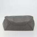 CELINE Horizontal Cabas Tote Bag Leather Gray Gold Auth ep14795-5