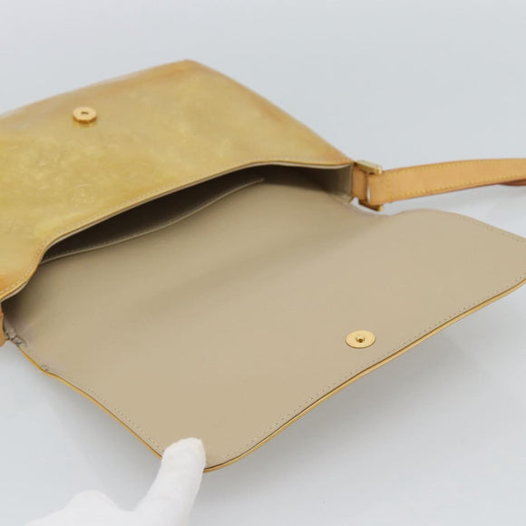 LOUIS VUITTON Monogram Vernis Thompson Street Bag Beige M91301 LV Auth ep14801