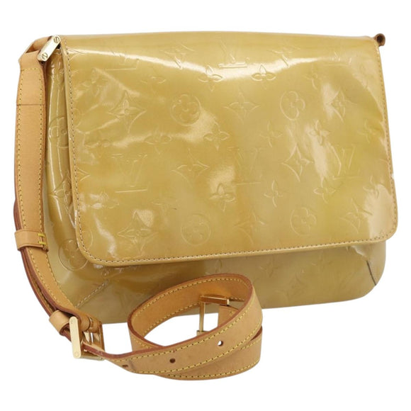 LOUIS VUITTON Monogram Vernis Thompson Street Bag Beige M91301 LV Auth ep14801