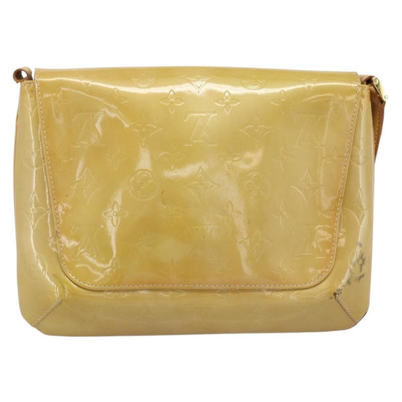 LOUIS VUITTON Monogram Vernis Thompson Street Bag Beige M91301 LV Auth ep14801