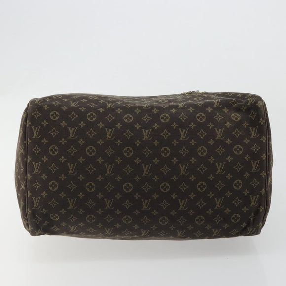 LOUIS VUITTON Monogram Mini Lin Speedy 30 Bag Brown Ebene M95224 LV Auth ep14803