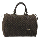 LOUIS VUITTON Monogram Mini Lin Speedy 30 Bag Brown Ebene M95224 LV Auth ep14803-13